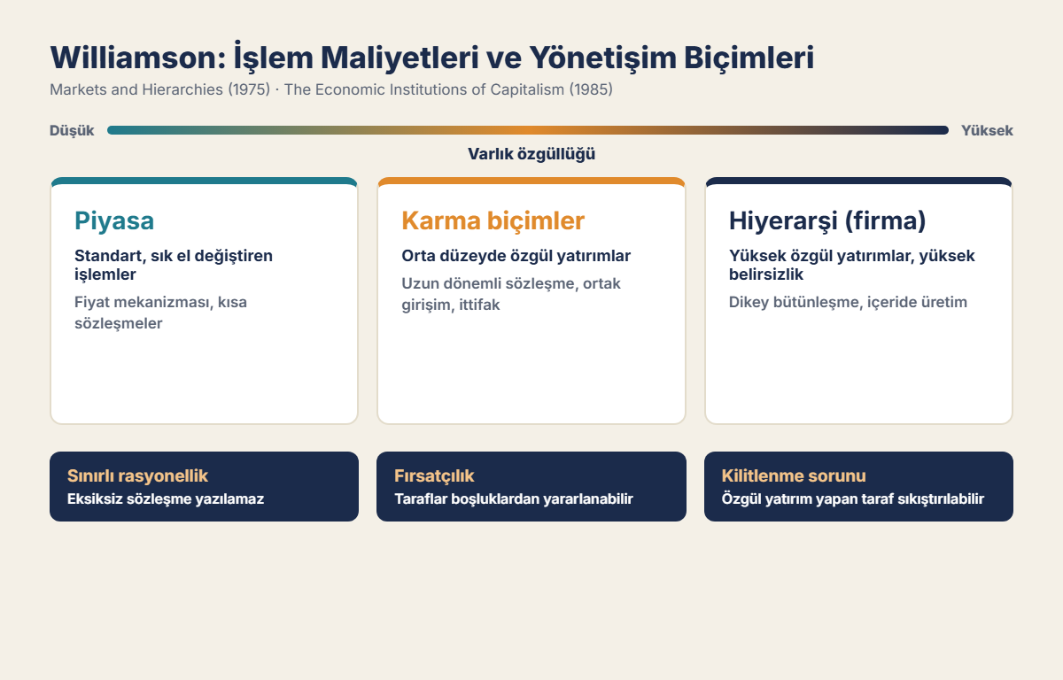 Williamson: İşlem Maliyetleri ve Yönetişim Biçimleri